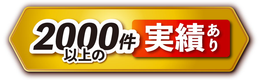 2000件以上の実績あり